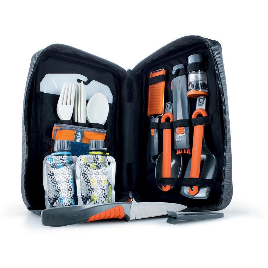 Compacte en veelzijdige keukenset voor outdoor koken, ideaal voor kamperen en backpacken.