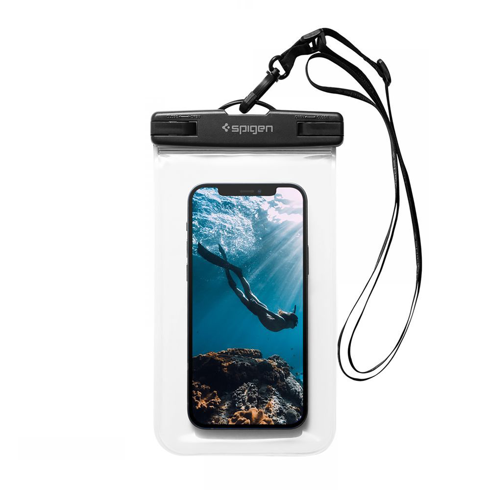 Universeel waterdicht hoesje - Transparant 2-pack, biedt bescherming tegen water en stof voor je telefoon tijdens outdooractiviteiten.